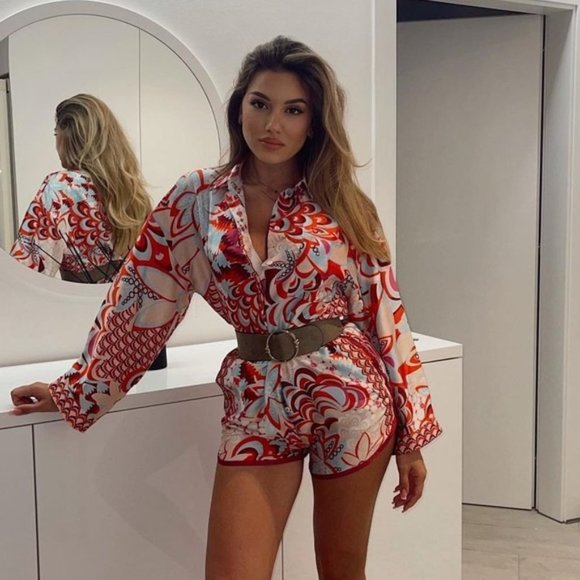 Zara Floral Printed Multicolored Shorts - Picture 10 of 16